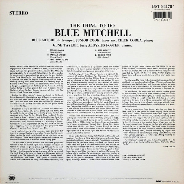 Blue Mitchell : The Thing To Do (LP, Album, RE, RM)