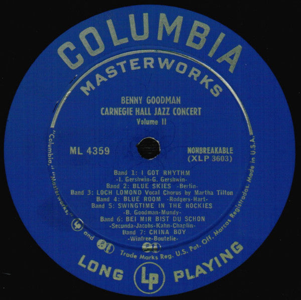 Benny Goodman : The Famous 1938 Carnegie Hall Jazz Concert - Volume II (LP, RP)