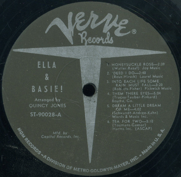 Ella* And Basie* : Ella And Basie! (LP, Album, Club, Scr)