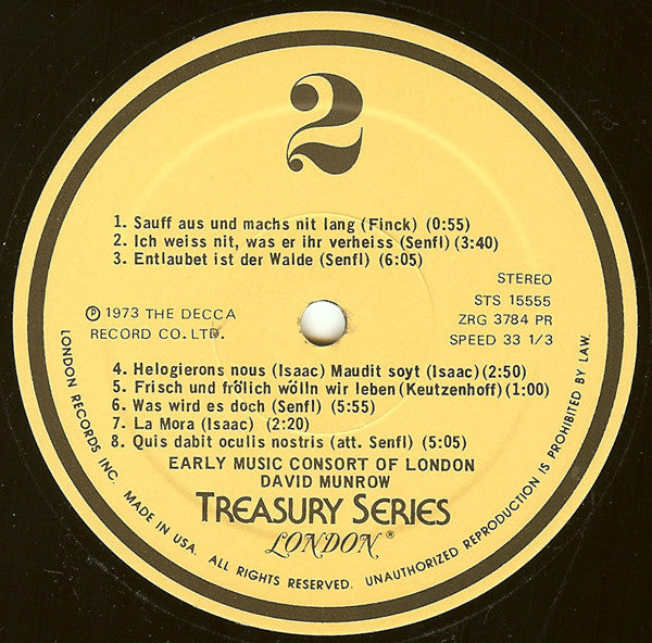 David Munrow & The Early Music Consort Of London : The Triumphs Of Maximillian I (LP)