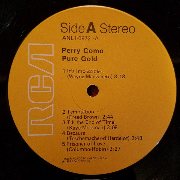 Perry Como : Pure Gold (LP, Comp)