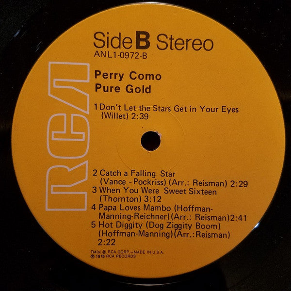 Perry Como : Pure Gold (LP, Comp)