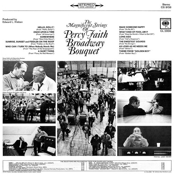 The Magnificent Strings Of Percy Faith* : Broadway Bouquet (LP, Ter)