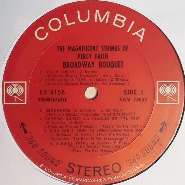 The Magnificent Strings Of Percy Faith* : Broadway Bouquet (LP, Ter)