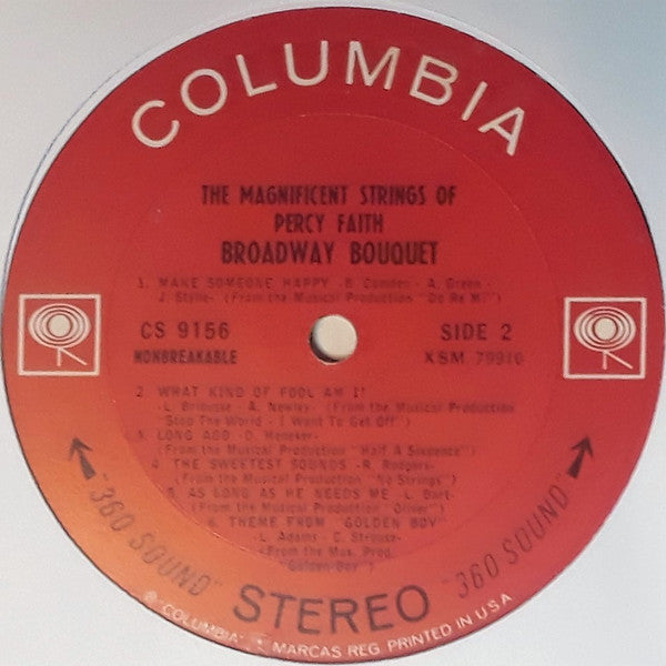 The Magnificent Strings Of Percy Faith* : Broadway Bouquet (LP, Ter)