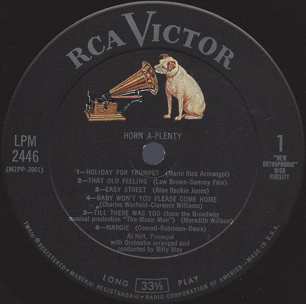 Al Hirt With Orchestra Arranged And Conducted By Billy May : Horn A-Plenty (LP, Album, Mono, Ind)