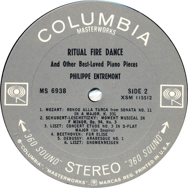 Philippe Entremont : Ritual Fire Dance (LP)