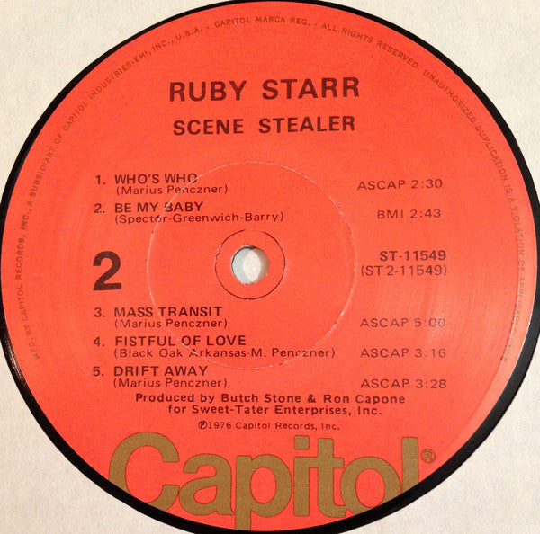 Ruby Starr : Scene Stealer (LP, Album, Los)