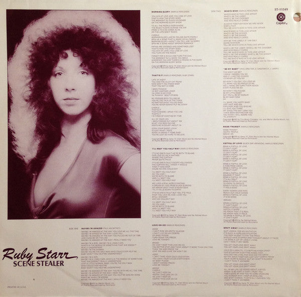 Ruby Starr : Scene Stealer (LP, Album, Los)