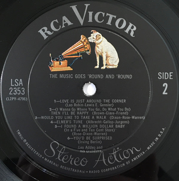 Leo Addeo And His Orchestra : The Music Goes 'Round And 'Round (LP, Album, Die)