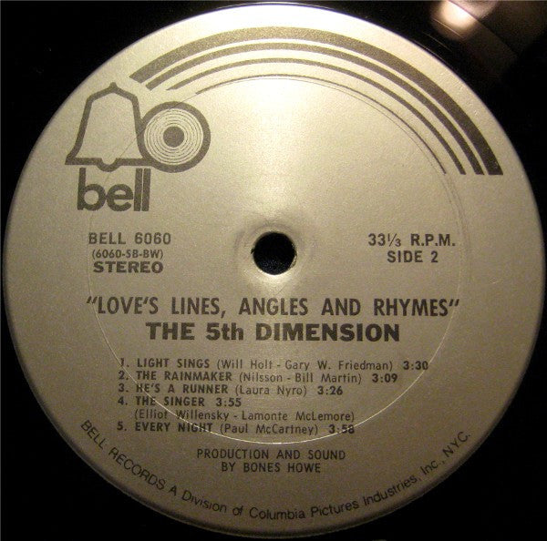 The Fifth Dimension : Love's Lines, Angles And Rhymes (LP, Album)
