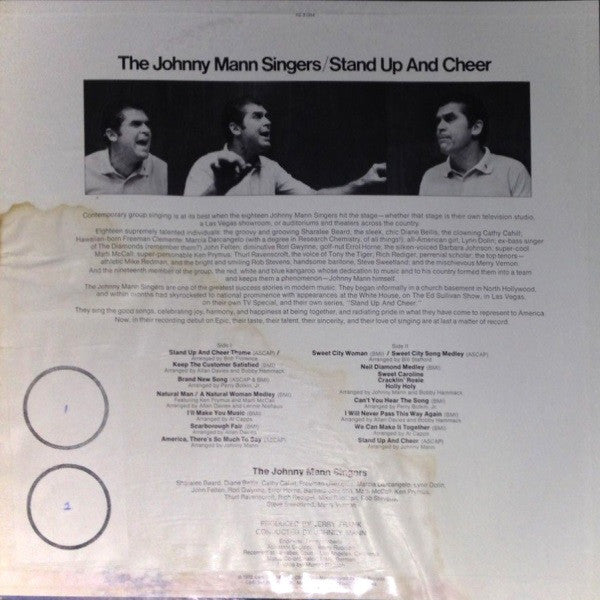 The Johnny Mann Singers : Stand Up And Cheer! (LP, Album)