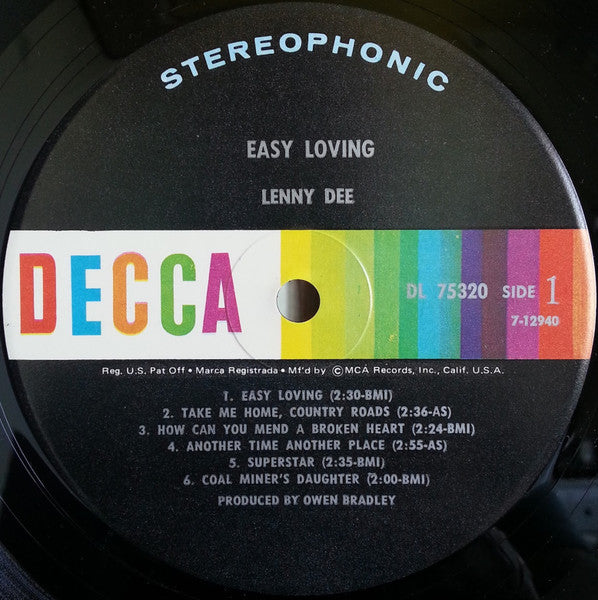 Lenny Dee (2) : Easy Lovin' (LP, Album)