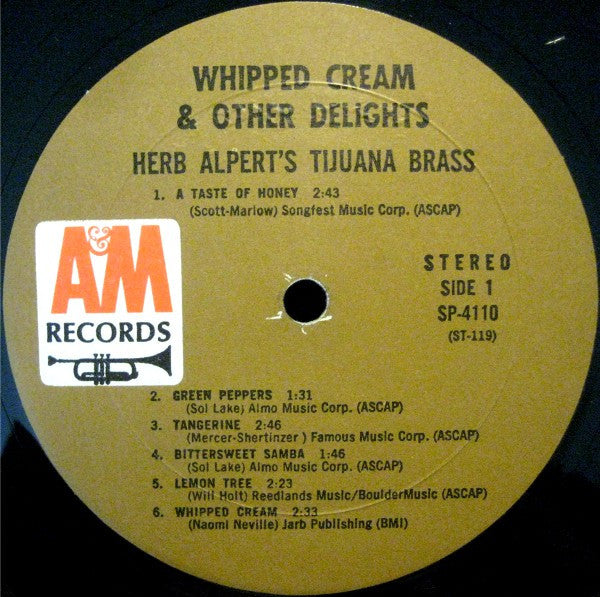 Herb Alpert & The Tijuana Brass : Whipped Cream & Other Delights (LP, Album, Mon)