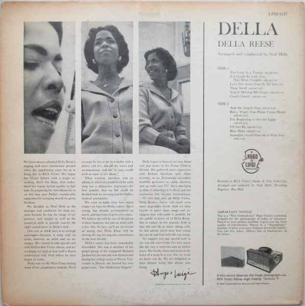Della Reese : Della (LP, Album, Mono)