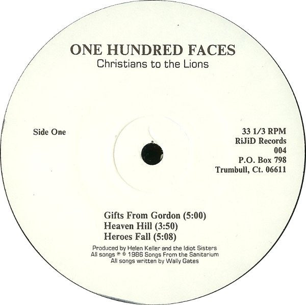 One Hundred Faces : Christians To The Lions (LP, Album)