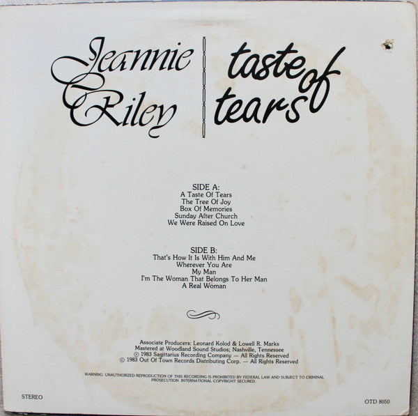 Jeannie C. Riley : Taste Of Tears (LP, Promo)