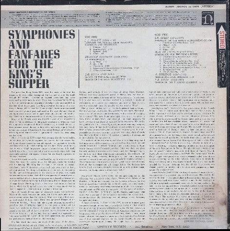 Collegium Musicum De Paris, Roland Douatte : Symphonies And Fanfares For The King's Supper (LP, Album, RP)