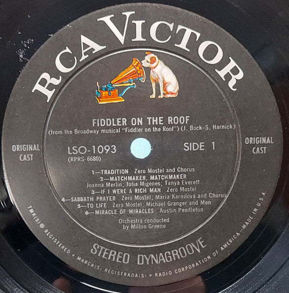 Jerry Bock, Sheldon Harnick - Zero Mostel, Various : Fiddler On The Roof (LP, RP, Roc)