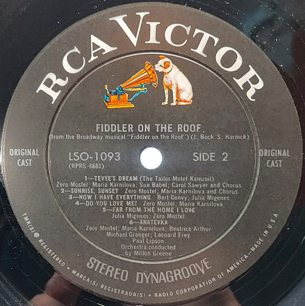 Jerry Bock, Sheldon Harnick - Zero Mostel, Various : Fiddler On The Roof (LP, RP, Roc)