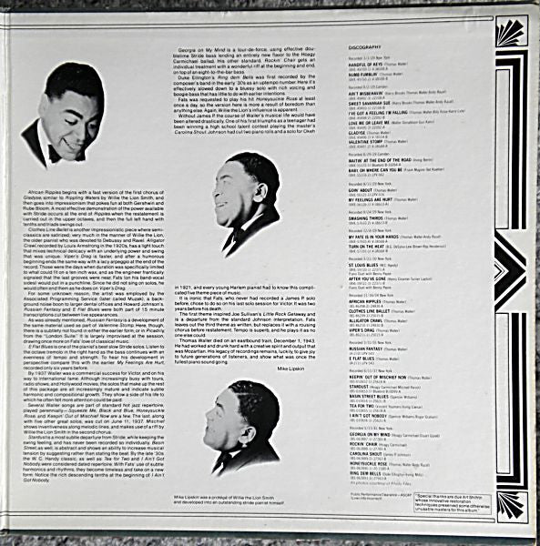 Fats Waller : Piano Solos 1929-1941 (2xLP, Comp, Mono)