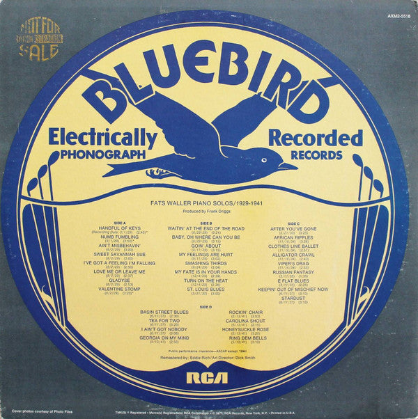 Fats Waller : Piano Solos 1929-1941 (2xLP, Comp, Mono)