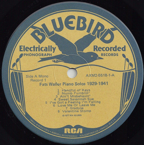 Fats Waller : Piano Solos 1929-1941 (2xLP, Comp, Mono)