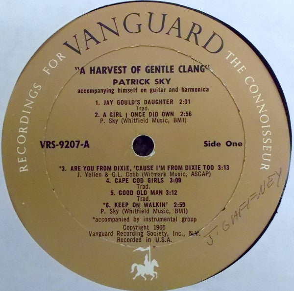 Patrick Sky : A Harvest Of Gentle Clang (LP, Album, Mono, Gol)