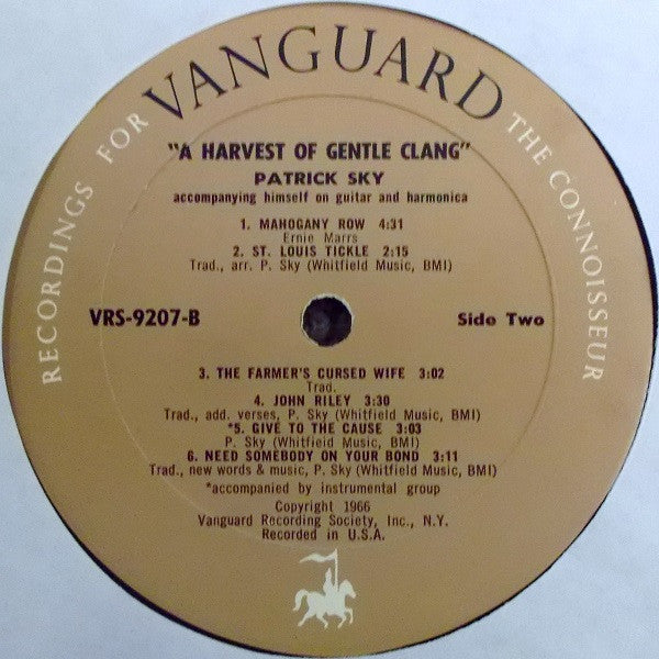 Patrick Sky : A Harvest Of Gentle Clang (LP, Album, Mono, Gol)