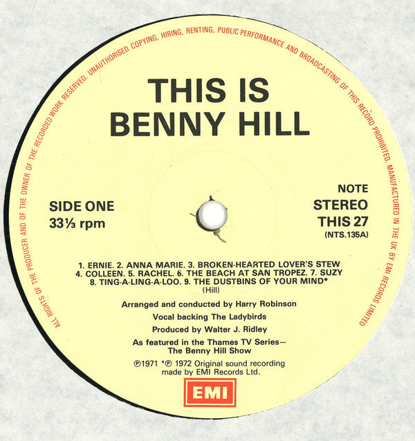 Benny Hill : This Is Benny Hill (LP, Album, RE, RP)