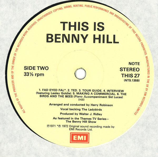 Benny Hill : This Is Benny Hill (LP, Album, RE, RP)