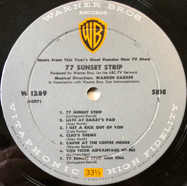 Warren Barker : 77 Sunset Strip (Music From This Year's Most Popular New TV Show) (LP, Album, Mono, Roc)