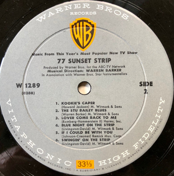 Warren Barker : 77 Sunset Strip (Music From This Year's Most Popular New TV Show) (LP, Album, Mono, Roc)