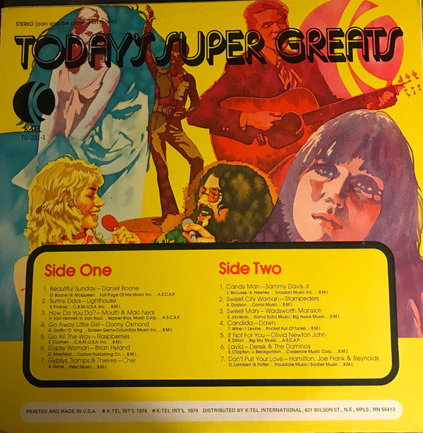 Various : Today's Super Greats Part-1 (LP, Comp, RE, PRC)