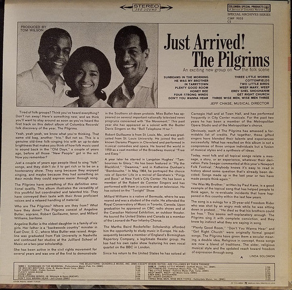 The Pilgrims (4) : Just Arrived! (LP, Album, RE)