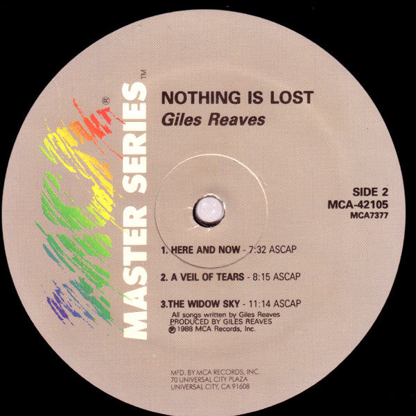 Giles Reaves : Nothing Is Lost (LP, Album)