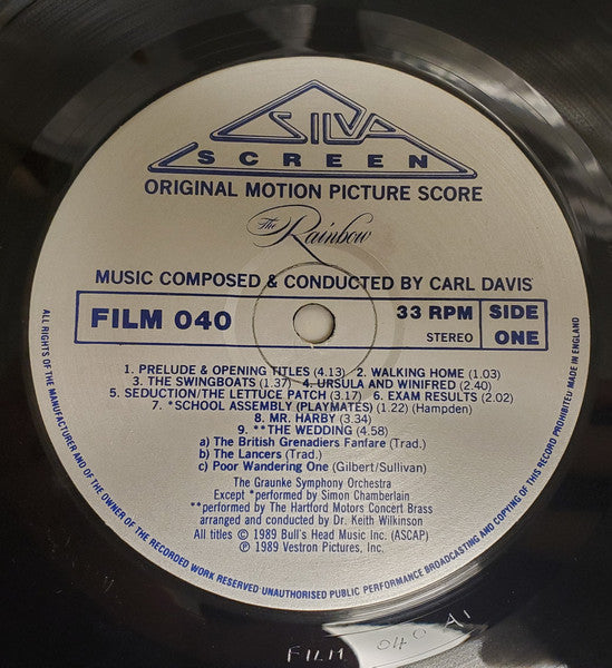 Carl Davis (5) : The Rainbow (Original Motion Picture Score) (LP)