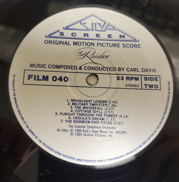 Carl Davis (5) : The Rainbow (Original Motion Picture Score) (LP)