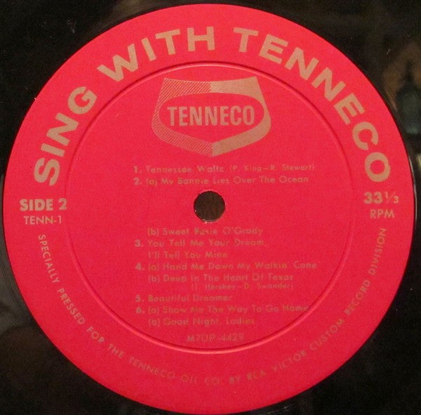Unknown Artist : Sing With Tenneco (LP, Album, Mono)