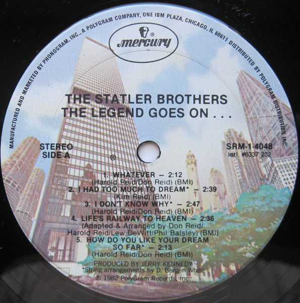 The Statler Bros.* : The Legend Goes On... (LP, Album)