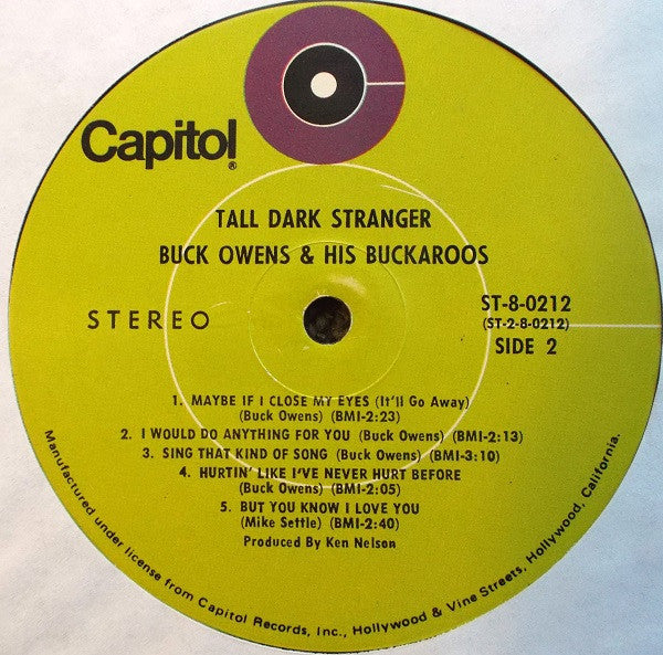 Buck Owens And His Buckaroos : Tall Dark Stranger (LP, Album, Club, Cap)