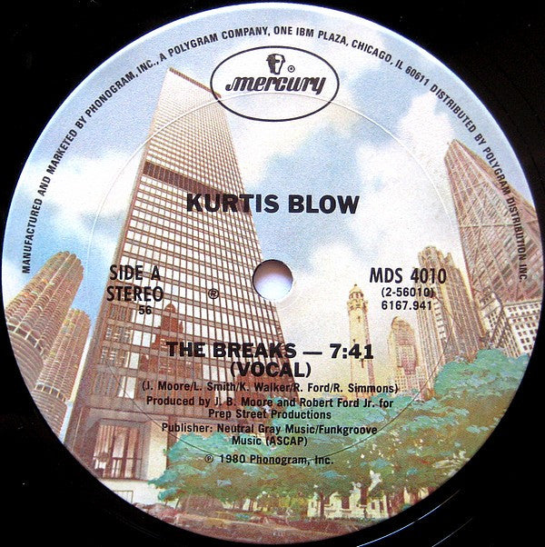 Kurtis Blow : The Breaks (12", Single, 56 )