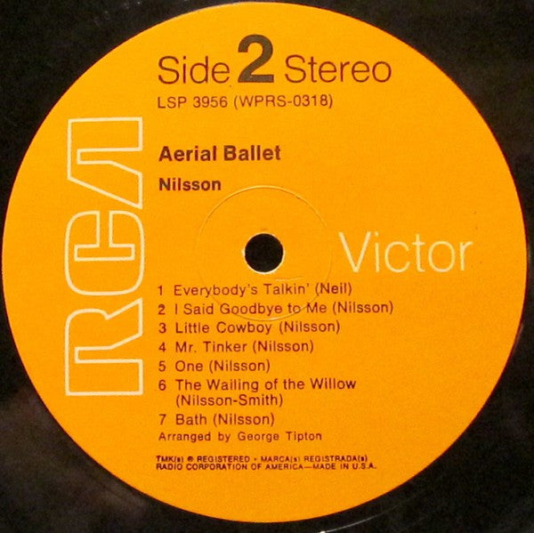 Nilsson* : Aerial Ballet (LP, Album, RP, Ind)