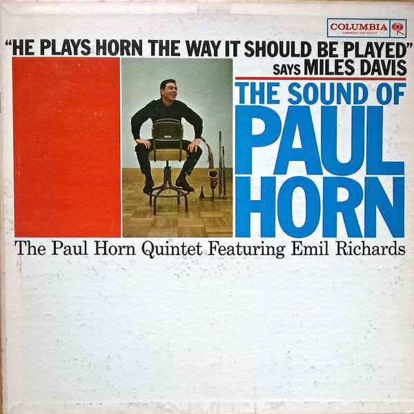 The Paul Horn Quintet Featuring Emil Richards : The Sound Of Paul Horn (LP, Album, Mono)