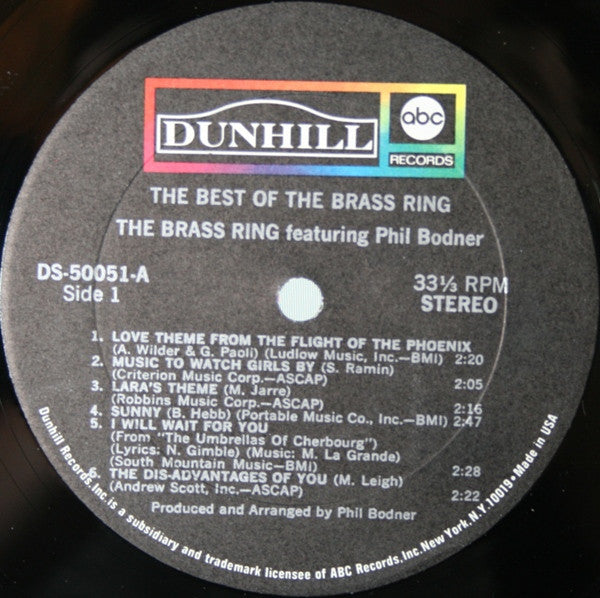 The Brass Ring Featuring Phil Bodner : The Best Of The Brass Ring (LP, Comp)