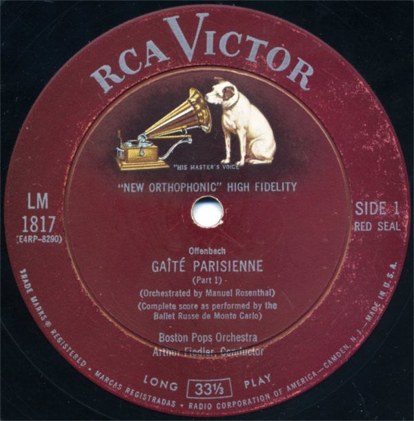 Jacques Offenbach / Giacomo Meyerbeer - Boston Pops Orchestra, Arthur Fiedler : Gaîté Parisienne / Les Patineurs (LP, Album, Mono, RP, Hol)