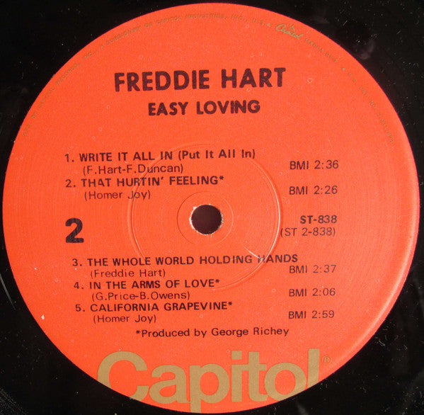 Freddie Hart : Easy Loving (LP, Album, RE, Win)