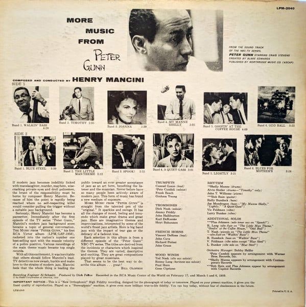 Henry Mancini : More Music From Peter Gunn (LP, Album, Mono, Ind)