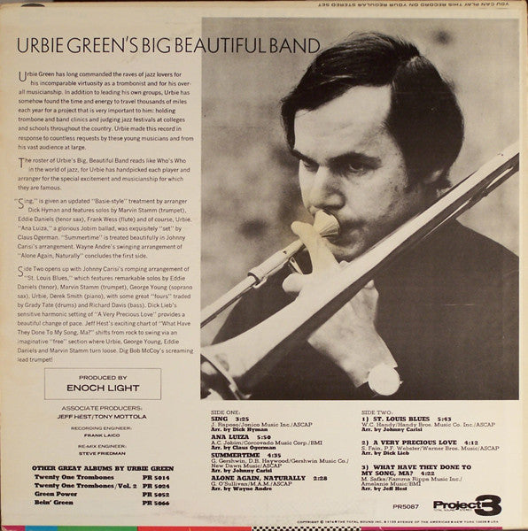 Urbie Green : Urbie Green's Big Beautiful Band (LP, Album, Quad)