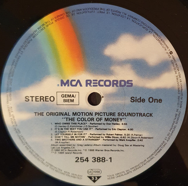 Various : "The Color Of Money" - The Original Motion Picture Soundtrack (LP, Comp)